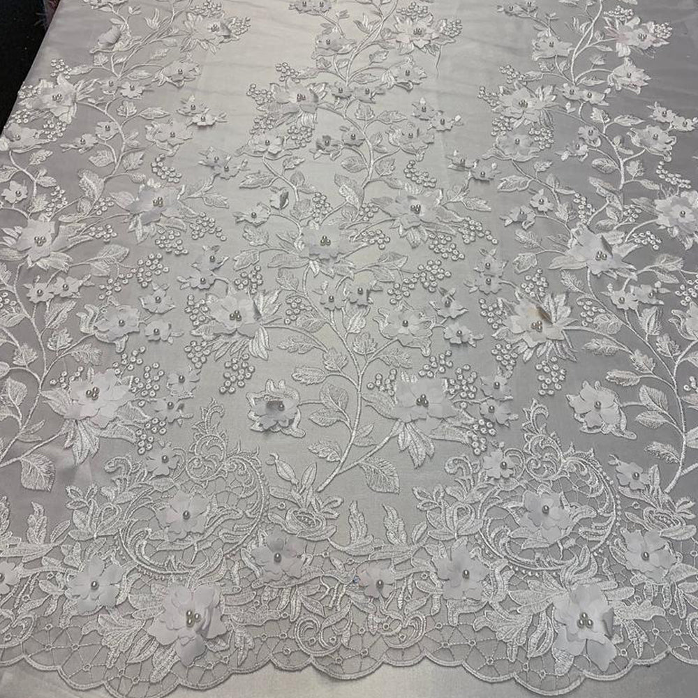 White Lace Fabric - Lace by the Yard