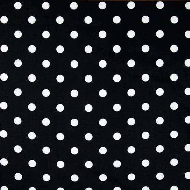 1/4 inch Polka Dot/Spot Poly Cotton Fabric By The YardCotton FabricICEFABRICICE FABRICSWhite Dot on Black11/4 inch Polka Dot/Spot Poly Cotton Fabric By The Yard ICEFABRIC | Black and White Polka Dot fabric