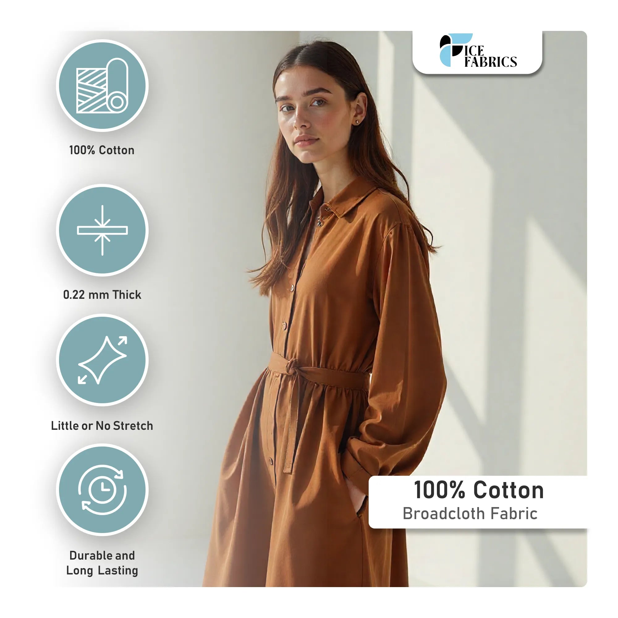 Cotton Broadcloth Fabric Dress