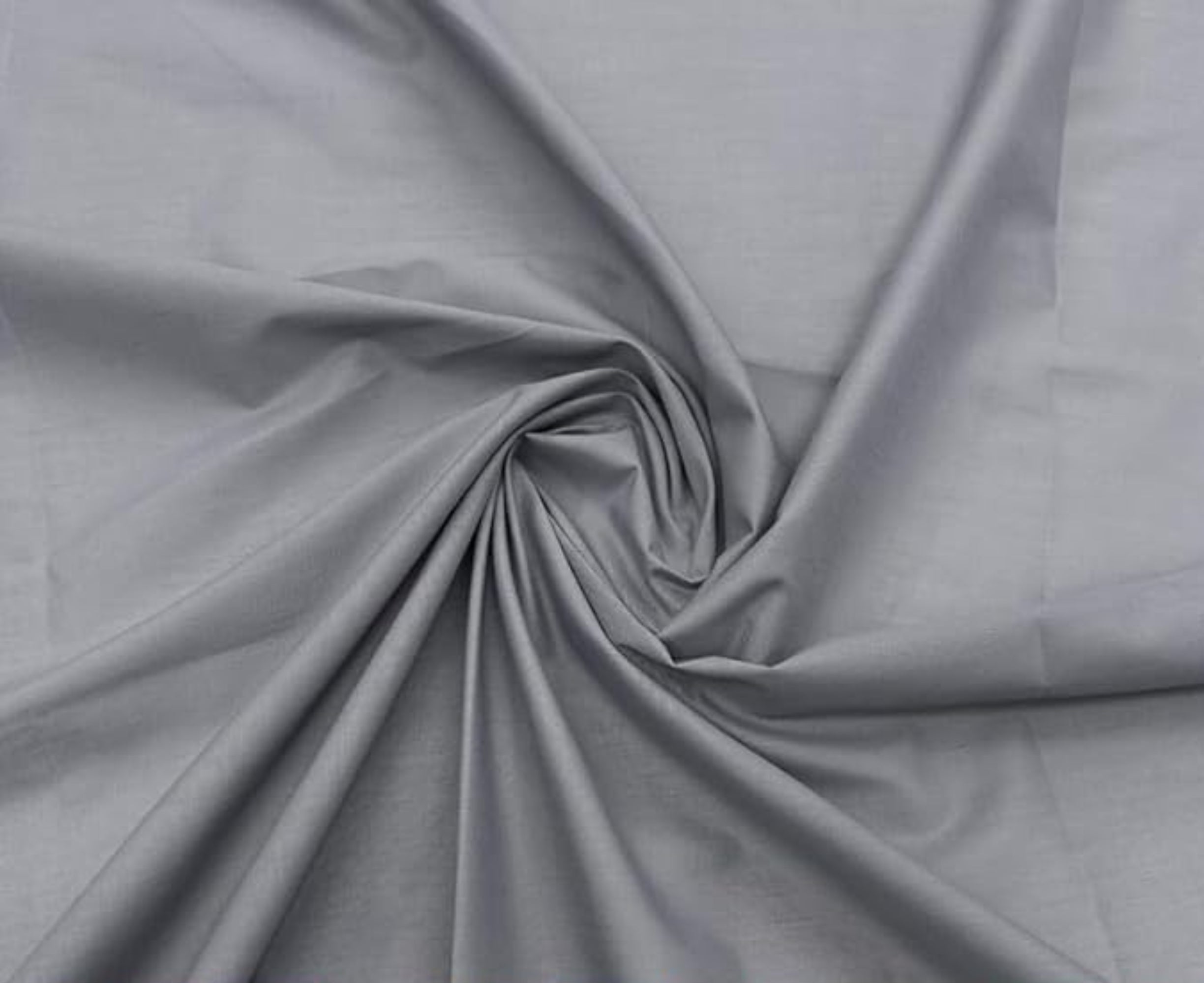 Silver Broadcloth Polyester Cotton Fabric | Poly Cotton Fabric