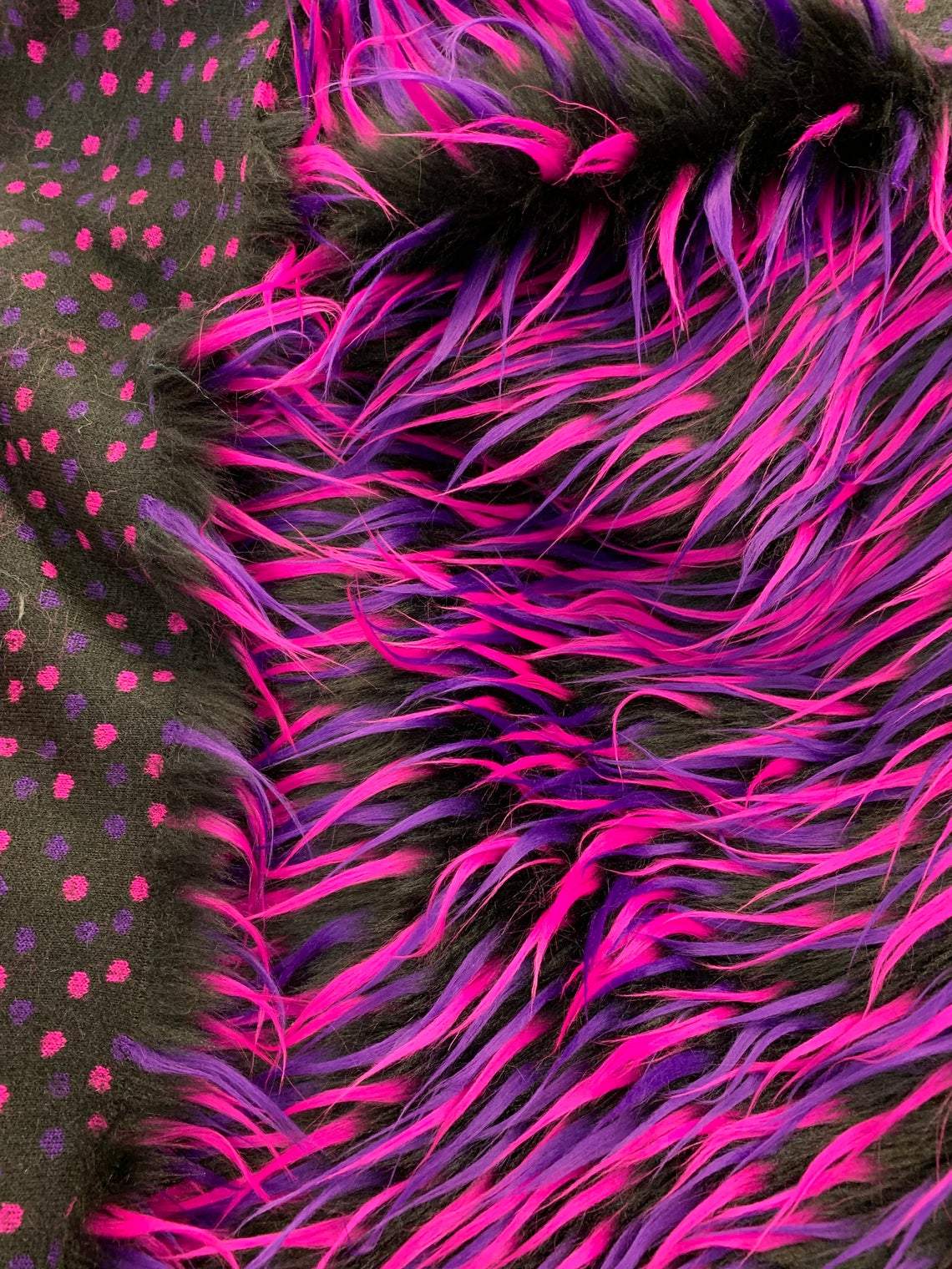 3 Tone Long Pile Design 60 Inches Wide Faux Fur Fake FabricICE FABRICSICE FABRICSFuchsia Purple BlackBy The Yard (60 inches Wide)3 Tone Long Pile Design 60 Inches Wide Faux Fur Fake Fabric ICE FABRICS |Fuchsia Purple Black