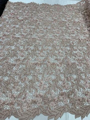 3D Flowers Bridal Heavy Double Beaded Floral Mesh Lace Fabric By The YardICEFABRICICE FABRICSDusty Rose3D Flowers Bridal Heavy Double Beaded Floral Mesh Lace Fabric By The Yard ICEFABRIC |Dusty Rose