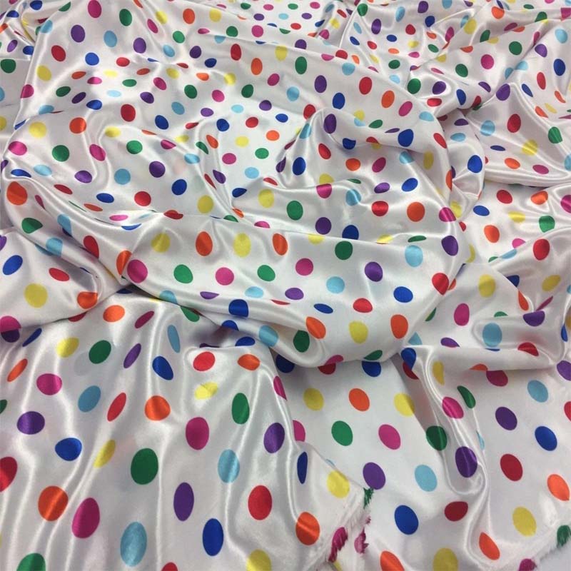 1/2inch Polka Dot Silky/Soft Charmeuse Satin FabricSatin FabricICEFABRICICE FABRICSMulti color1/2inch Polka Dot Silky/Soft Charmeuse Satin Fabric ICEFABRIC Multi color