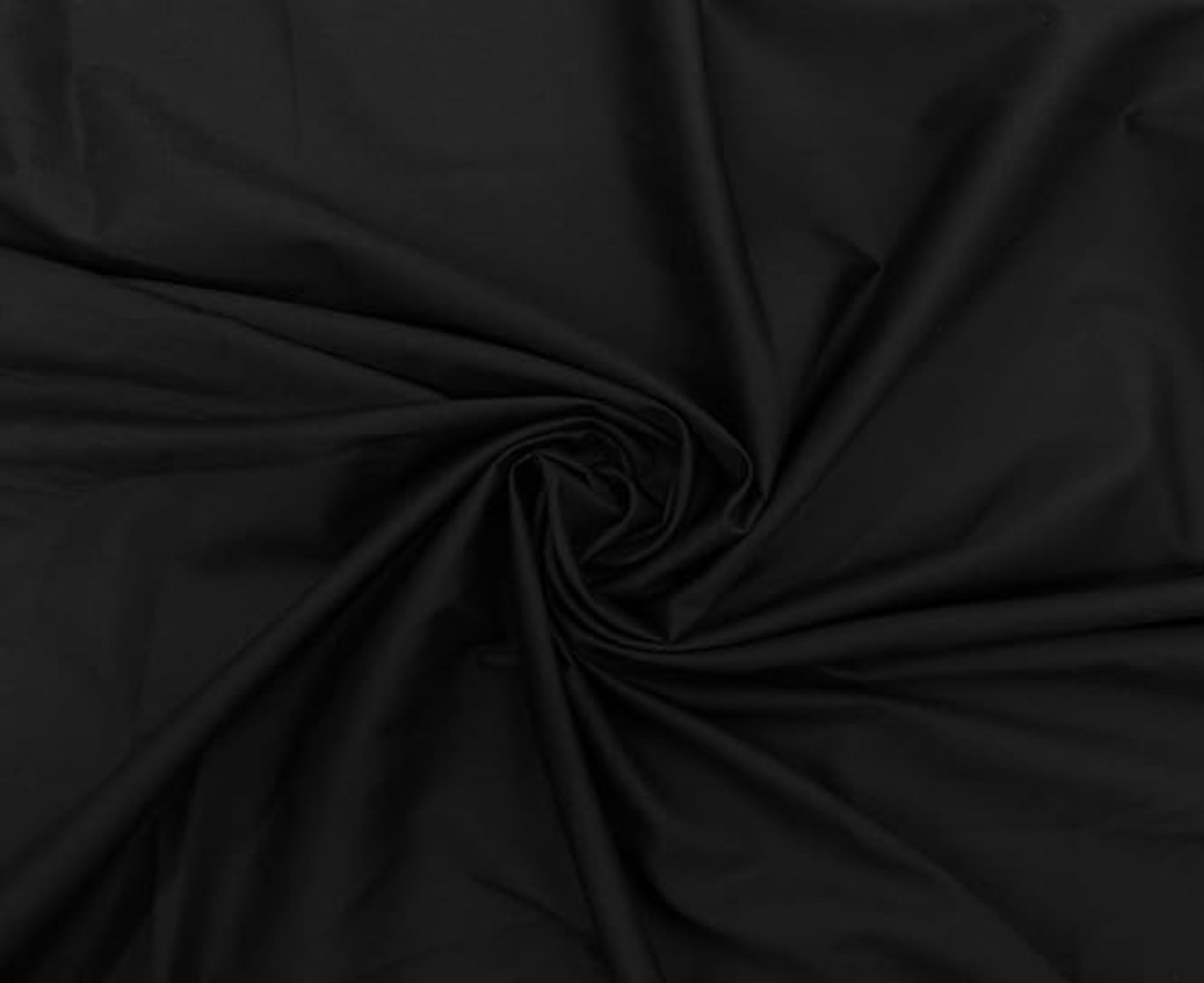 Black Broadcloth Polyester Cotton Fabric | Poly Cotton Fabric