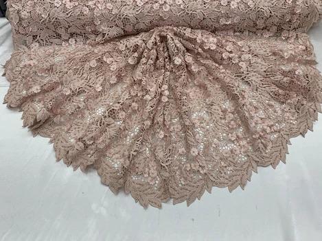 3D Flowers Bridal Heavy Double Beaded Floral Mesh Lace Fabric By The YardICEFABRICICE FABRICSDusty Rose3D Flowers Bridal Heavy Double Beaded Floral Mesh Lace Fabric By The Yard ICEFABRIC |Dusty Rose
