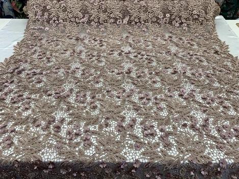 3D Flowers Bridal Heavy Double Beaded Floral Mesh Lace Fabric By The YardICEFABRICICE FABRICSEgg Plant3D Flowers Bridal Heavy Double Beaded Floral Mesh Lace Fabric By The Yard ICEFABRIC |Dusty Rose