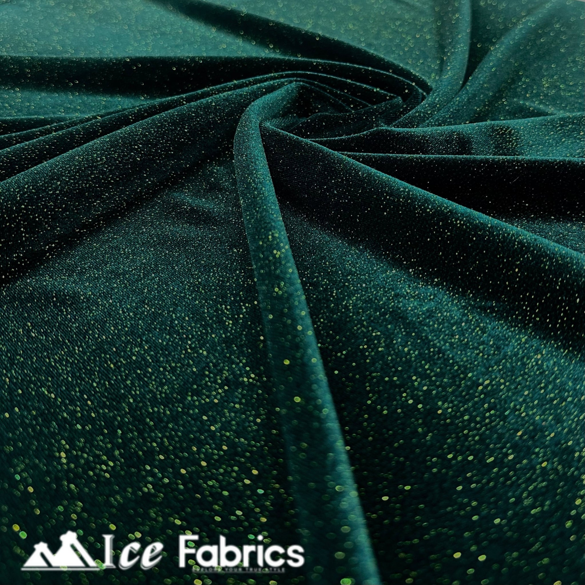 Glitter Stretch Velvet Fabric By The Roll | VelvetGlow