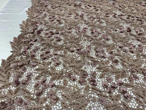 3D Flowers Bridal Heavy Double Beaded Floral Mesh Lace Fabric By The YardICEFABRICICE FABRICSEgg Plant3D Flowers Bridal Heavy Double Beaded Floral Mesh Lace Fabric By The Yard ICEFABRIC |Egg Plant
