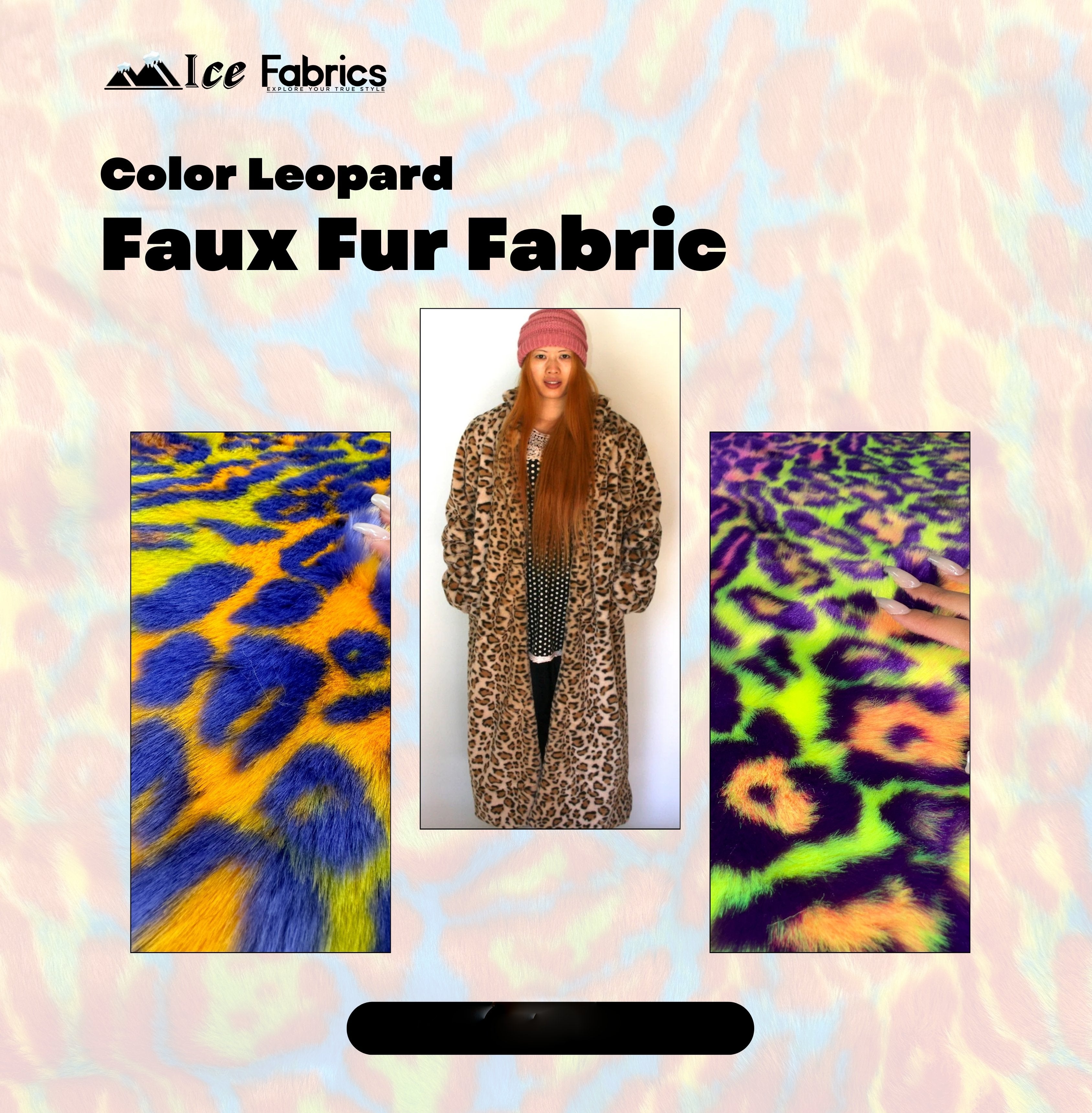Leopard Short Pile Faux Fur Fabric