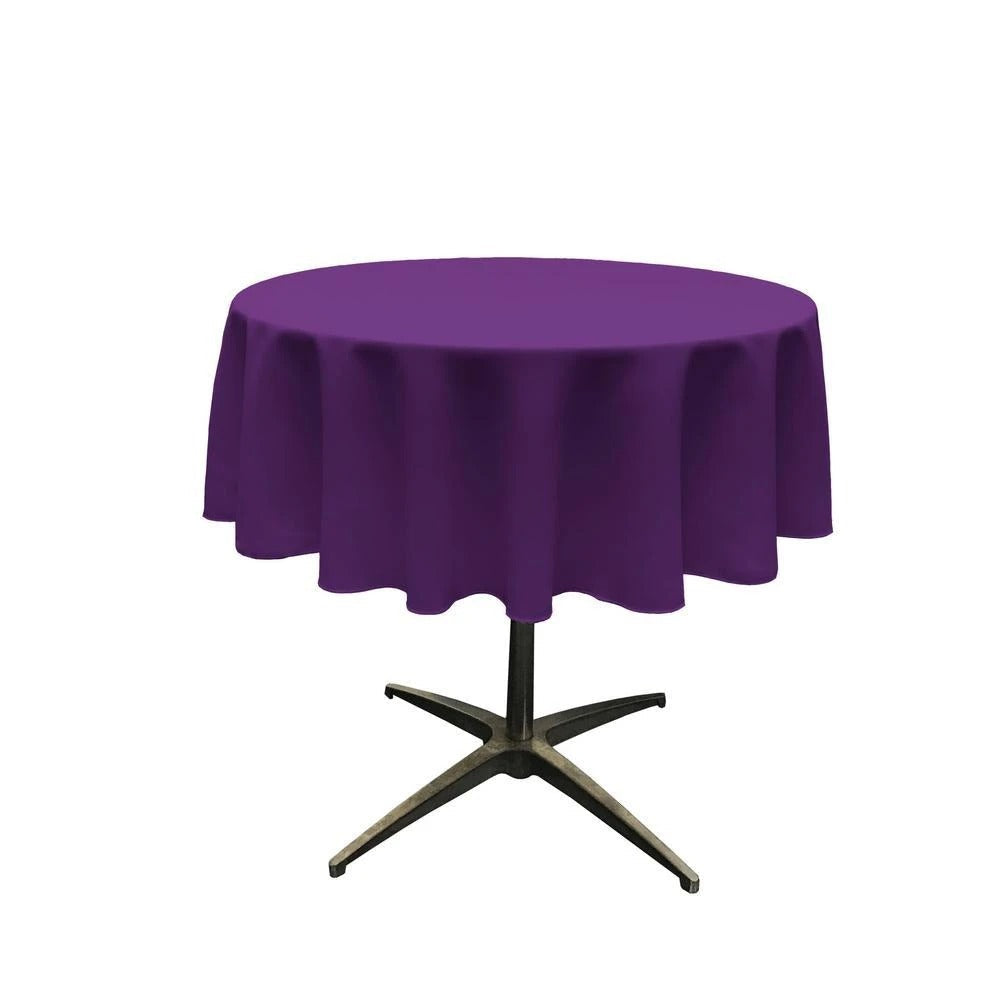 51-Inch Polyester Round Tablecloth (40 Colors)ICEFABRICICE FABRICS1Purple51-Inch Polyester Round Tablecloth (40 Colors) ICEFABRIC Purple