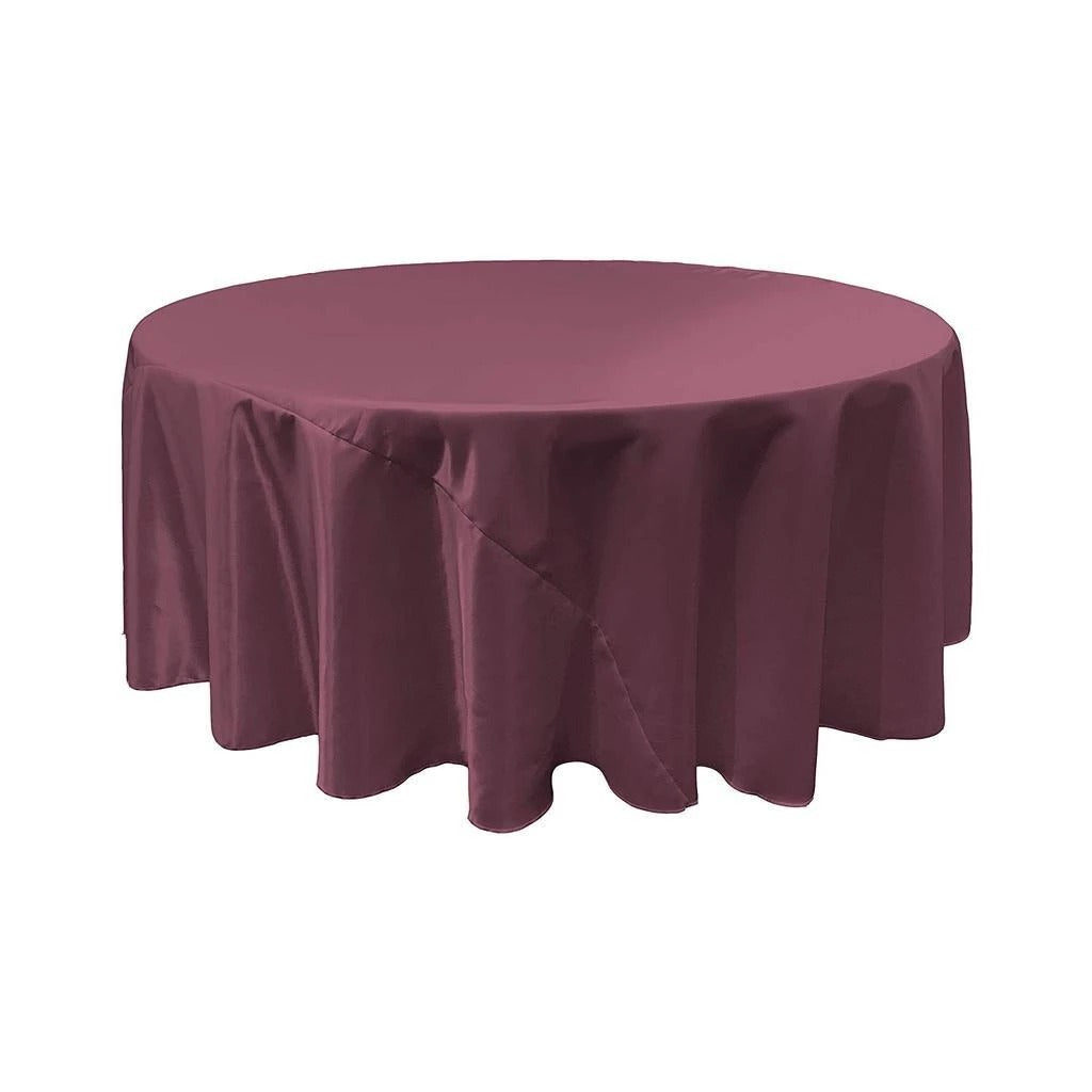 108-Inch Bridal Satin Round TableclothICEFABRICICE FABRICS1Eggplant108-Inch Bridal Satin Round Tablecloth ICEFABRIC | mahroon