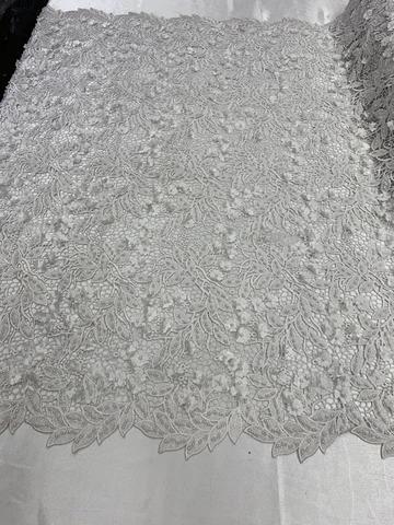 3D Flowers Bridal Heavy Double Beaded Floral Mesh Lace Fabric By The YardICEFABRICICE FABRICSEgg Plant3D Flowers Bridal Heavy Double Beaded Floral Mesh Lace Fabric By The Yard ICEFABRIC |White