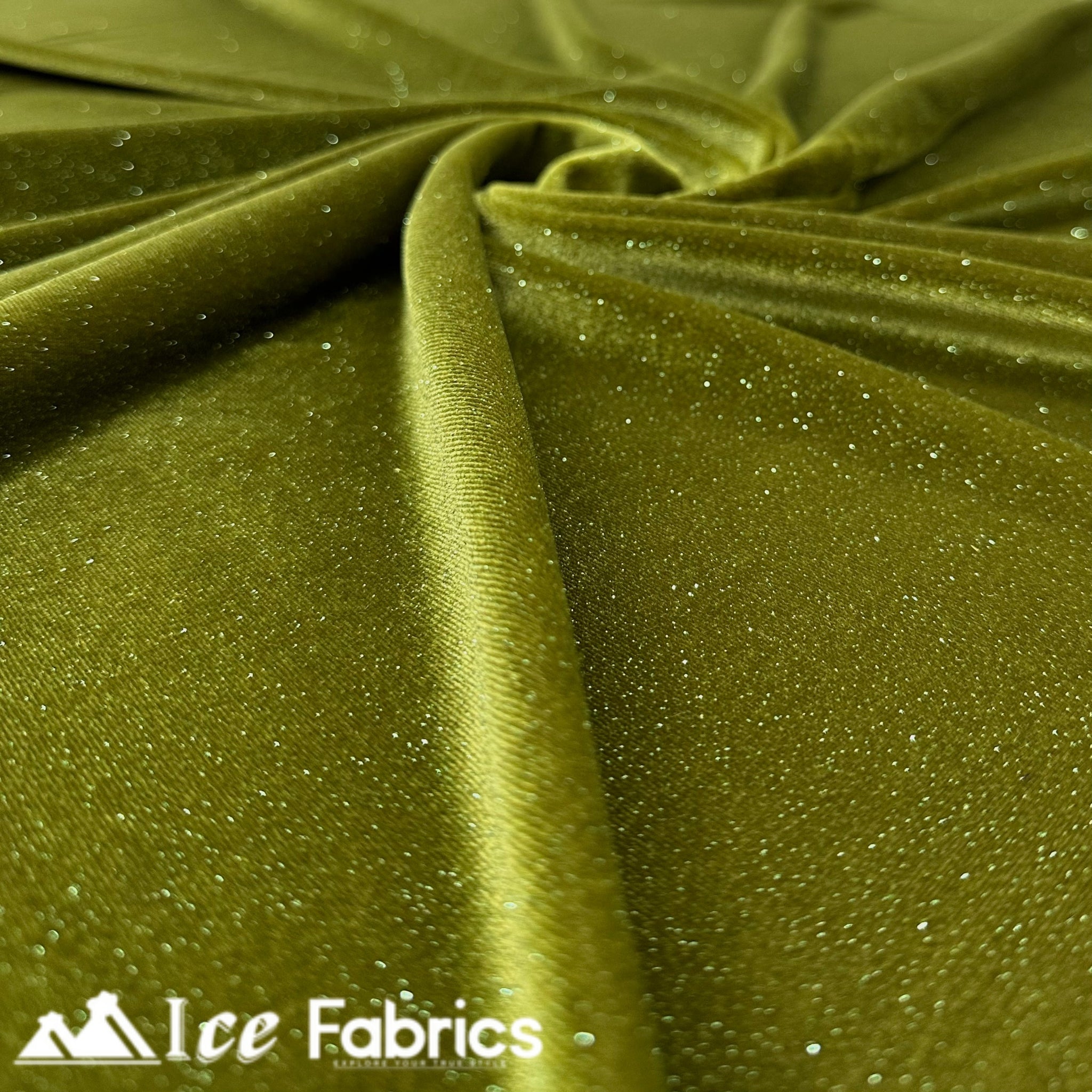 Glitter Stretch Velvet Fabric By The Roll | VelvetGlow