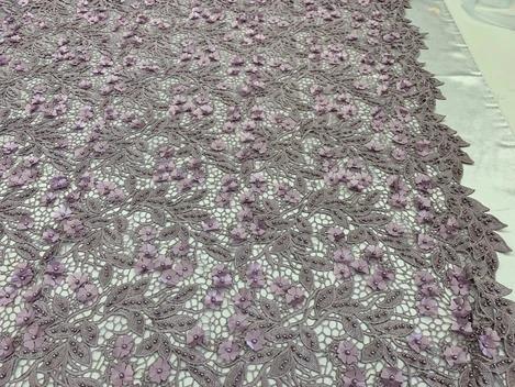 3D Flowers Bridal Heavy Double Beaded Floral Mesh Lace Fabric By The YardICEFABRICICE FABRICSLavender3D Flowers Bridal Heavy Double Beaded Floral Mesh Lace Fabric By The Yard ICEFABRIC |Light pink