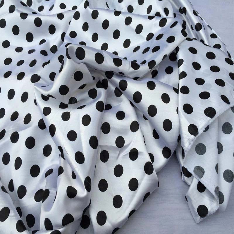 1/2 Inch Polka Dot Satin/ Fabric By The Roll / 20 Yards / Wholesale FabricSatin FabricICEFABRICICE FABRICSWhite/black60" Wide1/2 Inch Polka Dot Satin/ Fabric By The Roll / 20 Yards / Wholesale Fabric ICEFABRIC | White and Black Dot Polka fabric
