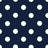 1 Inch Polk Dot Fabric / Poly Cotton Fabric / White Dot on Navy