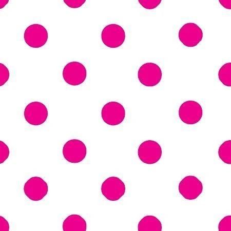 1 Inch Polk Dot Fabric / Poly Cotton Fabric / Fuschia Dots on WhiteCotton FabricICE FABRICSICE FABRICS1 Inch Polk Dot Fabric / Poly Cotton Fabric / Fuschia Dots on White ICE FABRICS