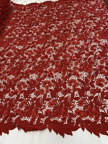 3D Flowers Bridal Heavy Double Beaded Floral Mesh Lace Fabric By The YardICEFABRICICE FABRICSLight Pink3D Flowers Bridal Heavy Double Beaded Floral Mesh Lace Fabric By The Yard ICEFABRIC |Red