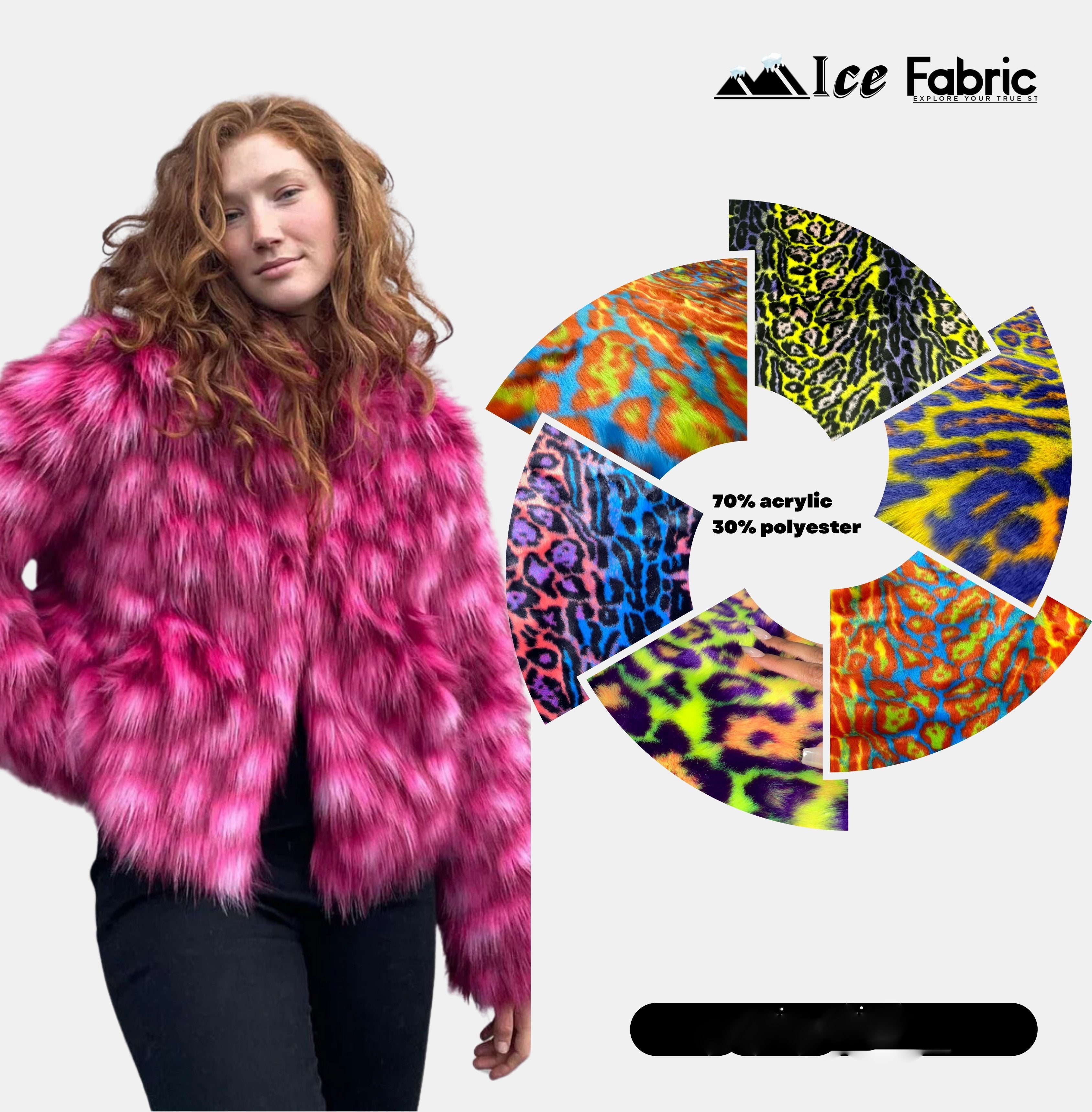 Leopard Short Pile Faux Fur Fabric
