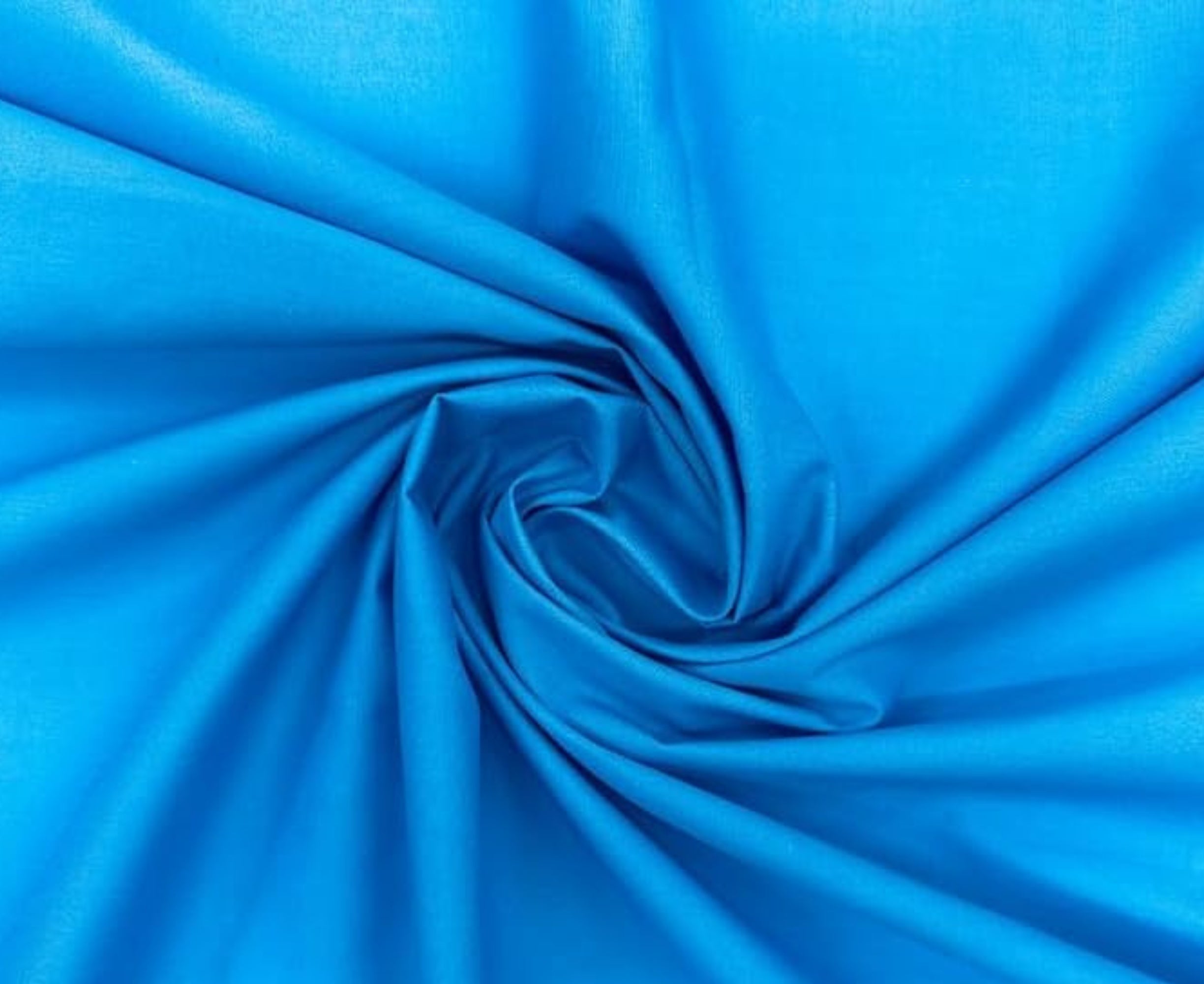 Turquoise Broadcloth Polyester Cotton Fabric | Poly Cotton Fabric