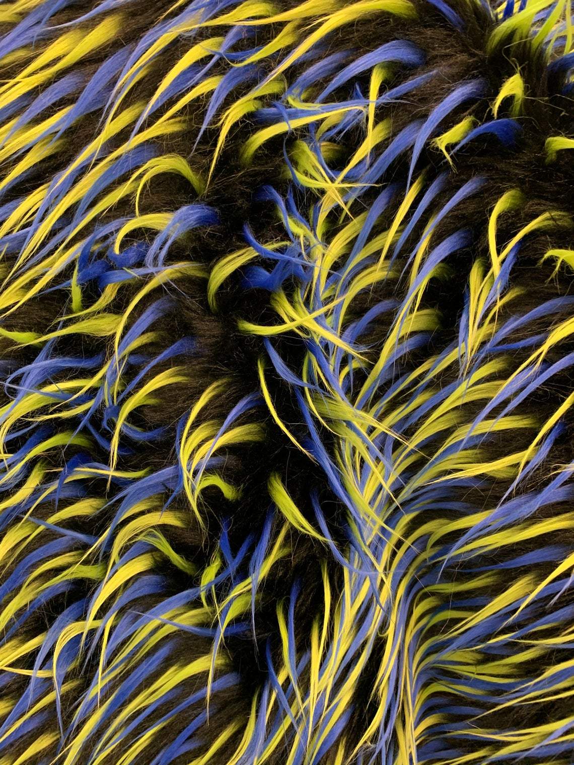 3 Tone Long Pile Design 60 Inches Wide Faux Fur Fake FabricICE FABRICSICE FABRICSYellow Black BlueBy The Yard (60 inches Wide)3 Tone Long Pile Design 60 Inches Wide Faux Fur Fake Fabric ICE FABRICS |Yellow Black Blue