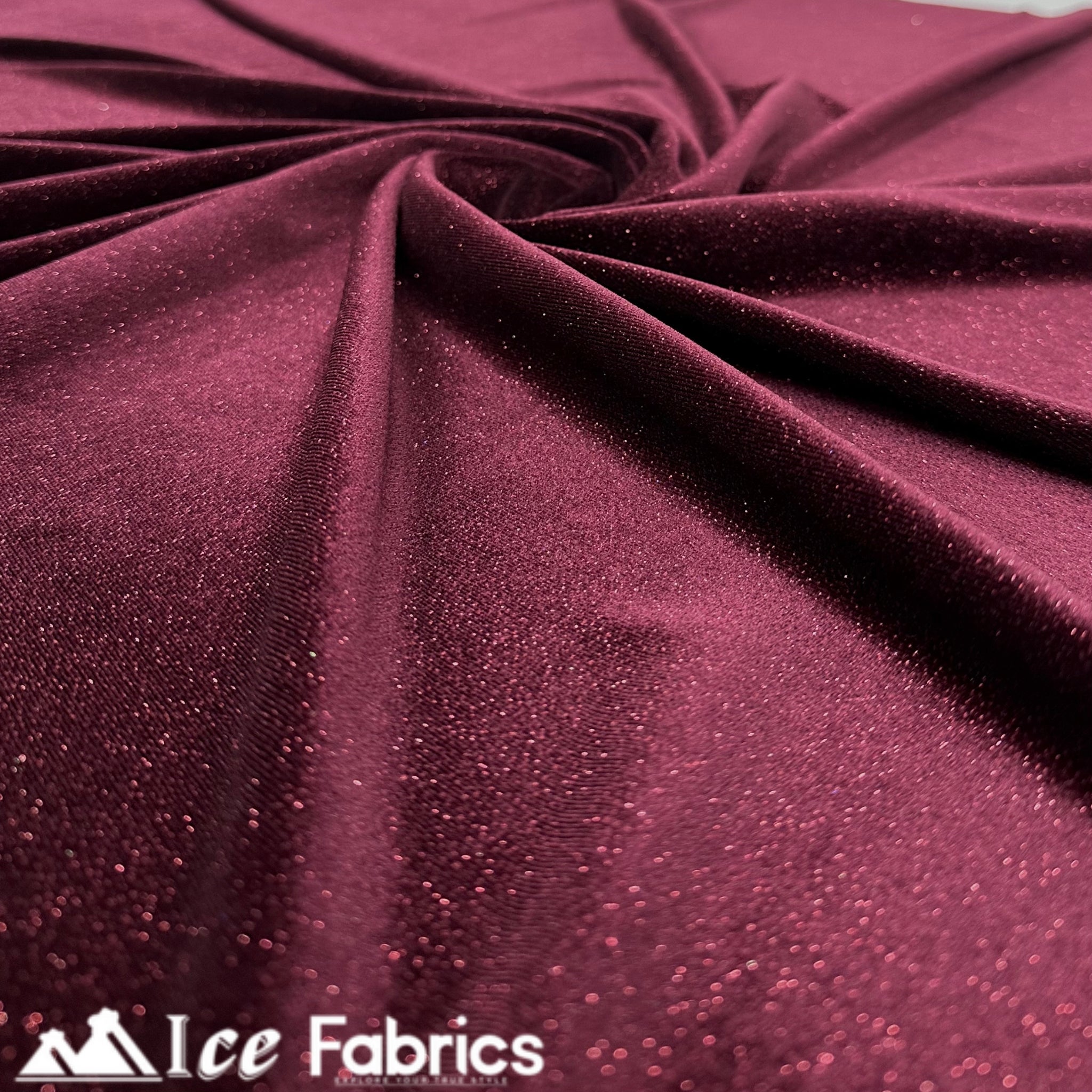 Glitter Stretch Velvet Fabric By The Roll | VelvetGlow