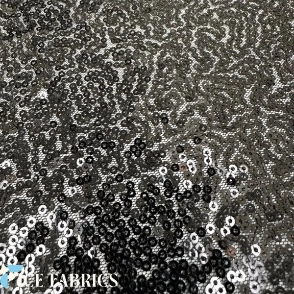 Black All Over Mini Sequin Fabric