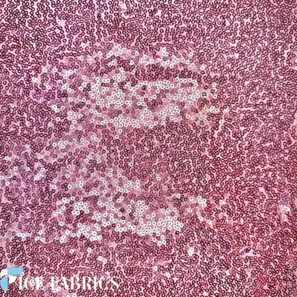 Bright Pink All Over Mini Sequin Fabric