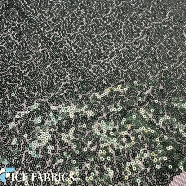 Hunter Green All Over Mini Sequin Fabric
