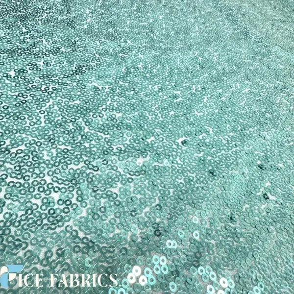 Jade All Over Mini Sequin Fabric