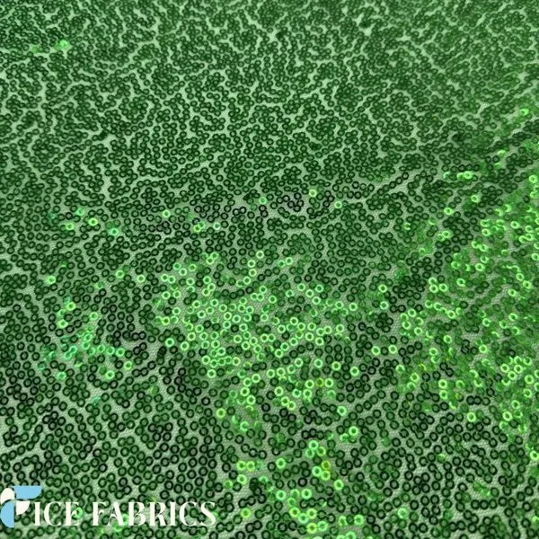 Kelly Green All Over Mini Sequin Fabric