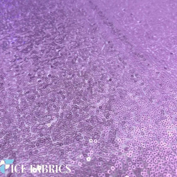 Lilac Mini Sequin Fabric On Mesh