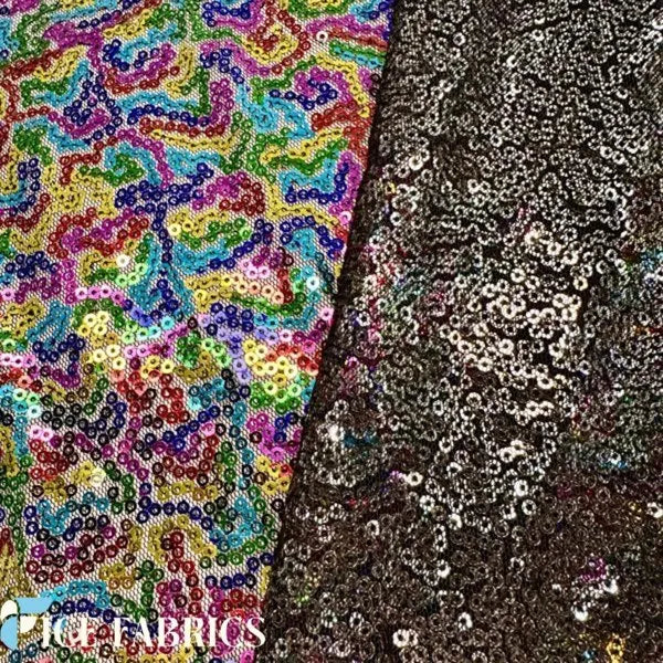 Rainbow Mini Sequin Fabric