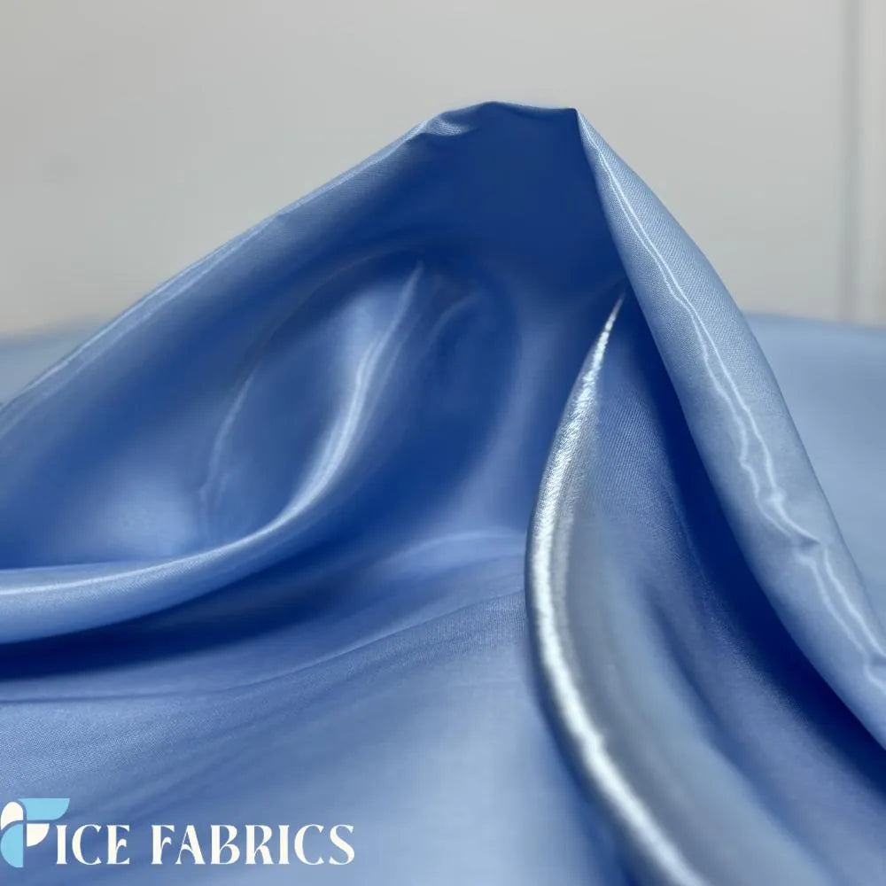 Baby Blue Silky Satin Fabric