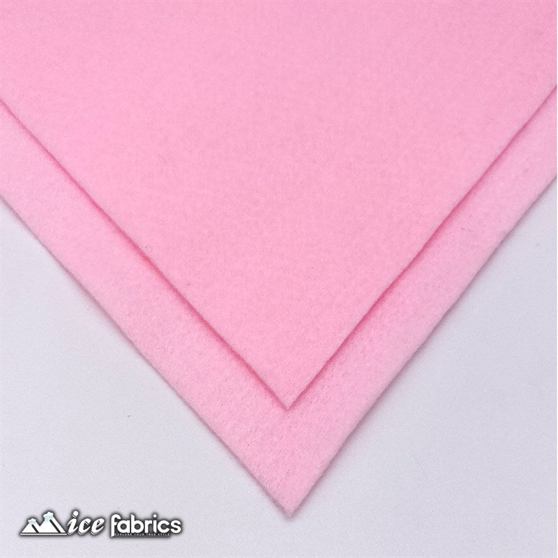 Baby Pink Felt Material Acrylic Felt Material 1.6mm Thick ICE FABRICS