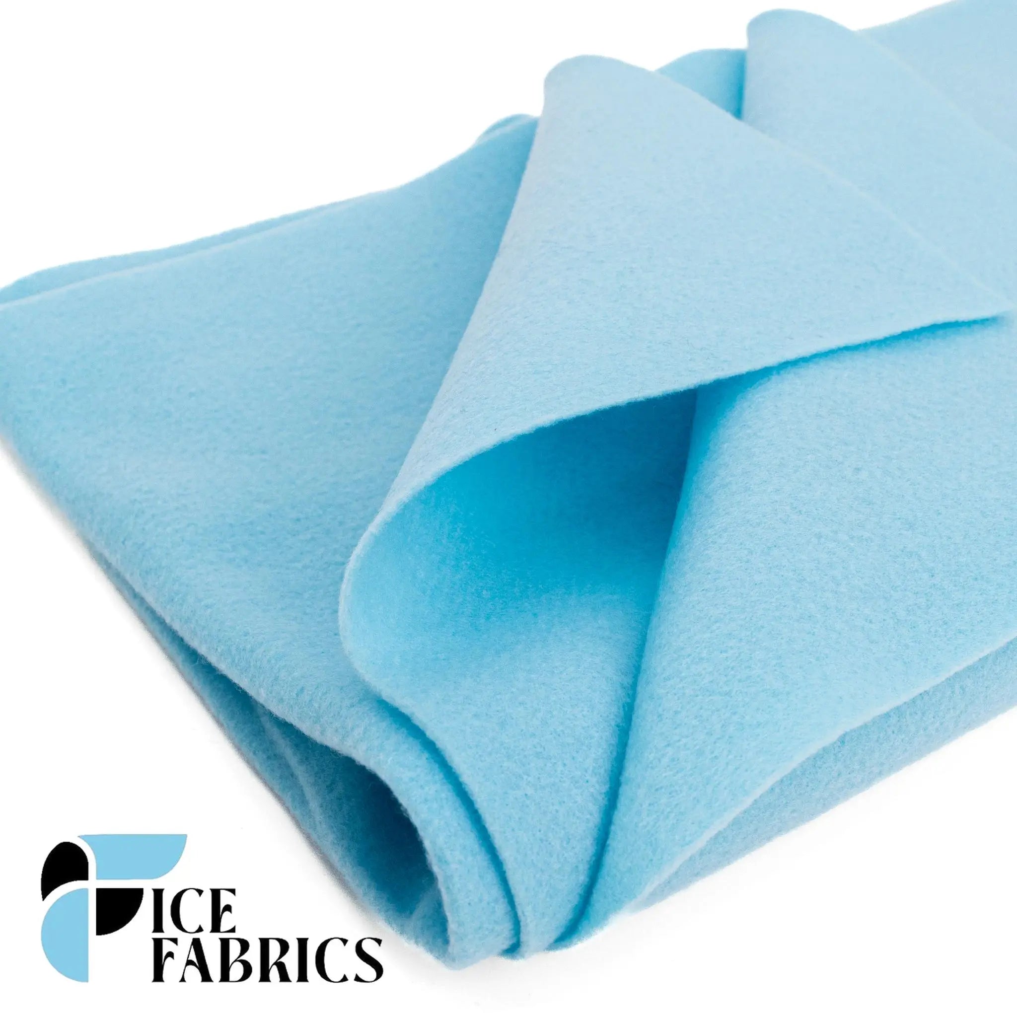 Baby Blue Acrylic Wholesale Felt Fabric 1.6mm ThickICE FABRICSICE FABRICSBy The Roll (72" Wide)Baby Blue Acrylic Wholesale Felt Fabric (20 Yards Bolt ) 1.6mm Thick ICE FABRICS