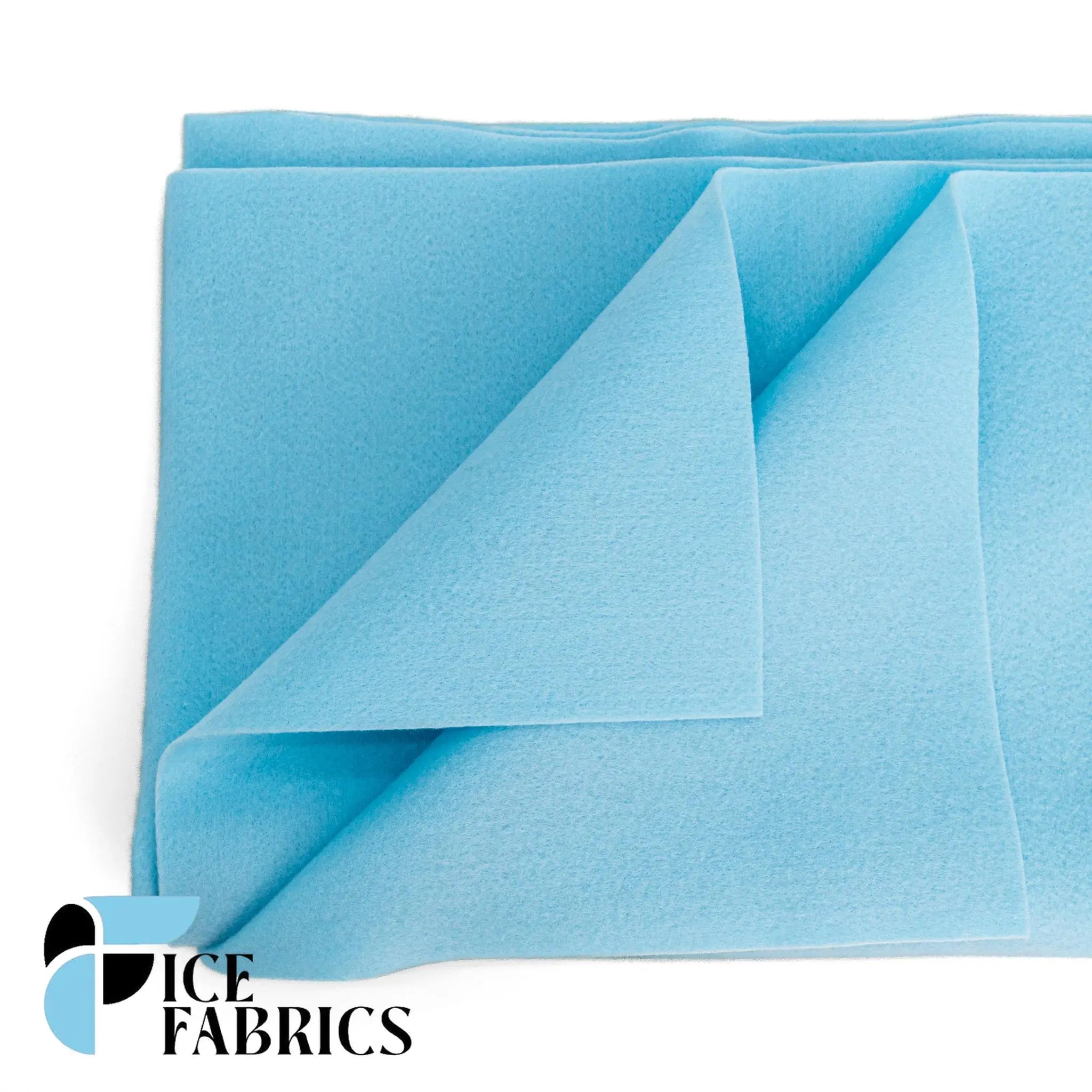 Baby Blue Acrylic Wholesale Felt Fabric 1.6mm ThickICE FABRICSICE FABRICSBy The Roll (72" Wide)Baby Blue Acrylic Wholesale Felt Fabric (20 Yards Bolt ) 1.6mm Thick ICE FABRICS