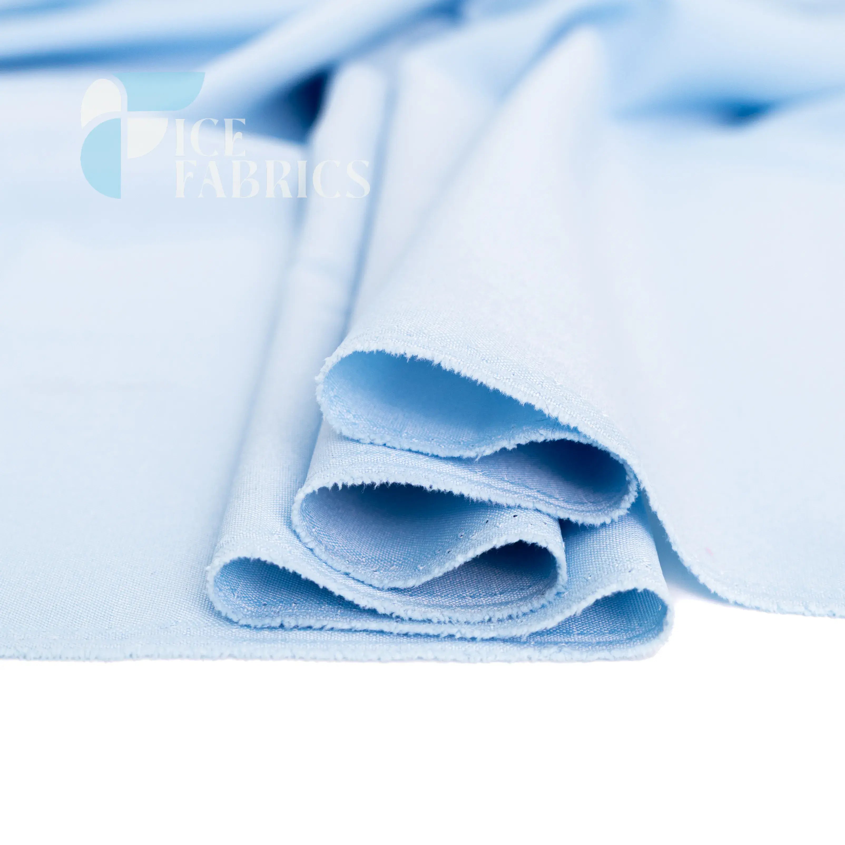 Baby Blue Solid Poly Poplin Fabric By The Yard