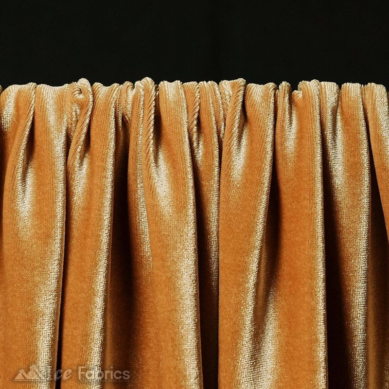 Ice Fabrics Stretch Velvet Fabric Soft and Smooth ICE FABRICS Beige