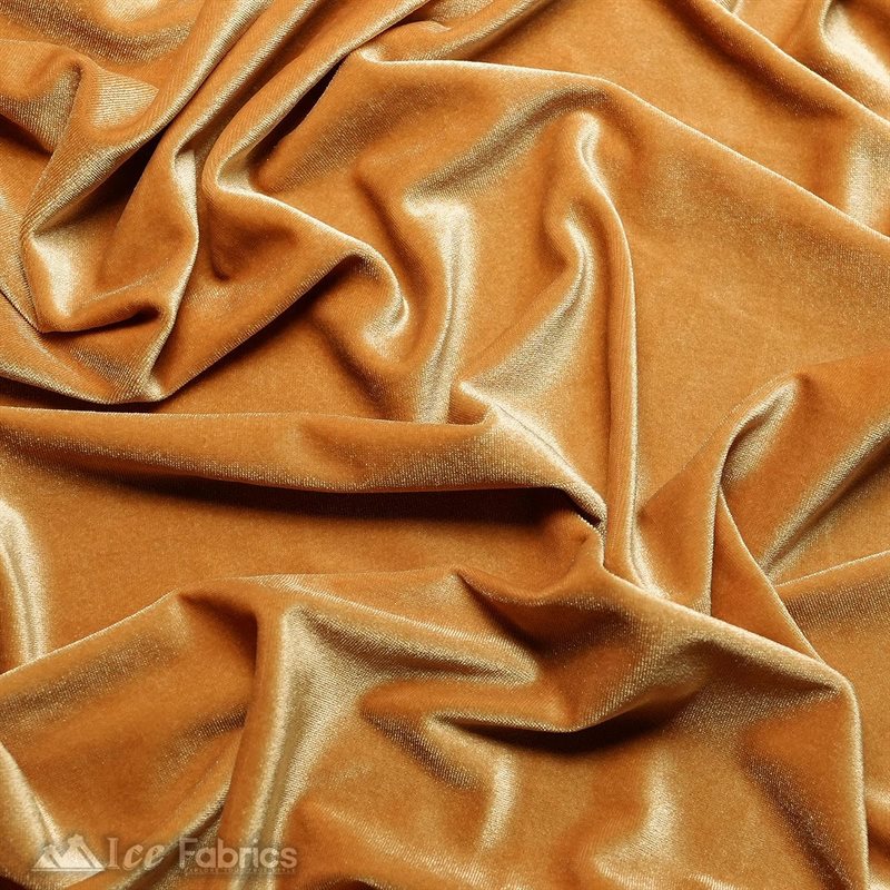 Ice Fabrics Stretch Velvet Fabric Soft and Smooth ICE FABRICS Beige