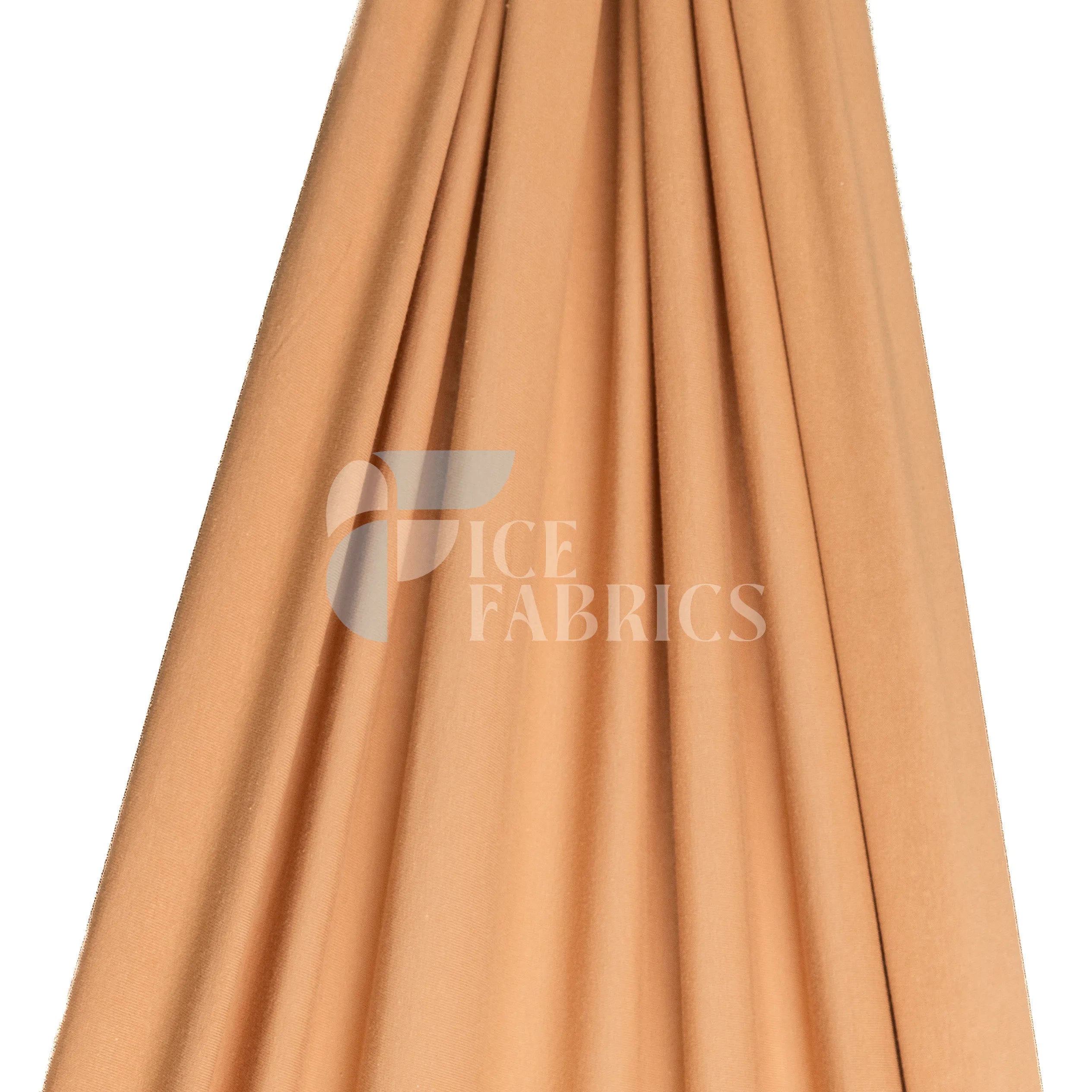Beige Cotton Spandex Jersey Fabric | FlexCot