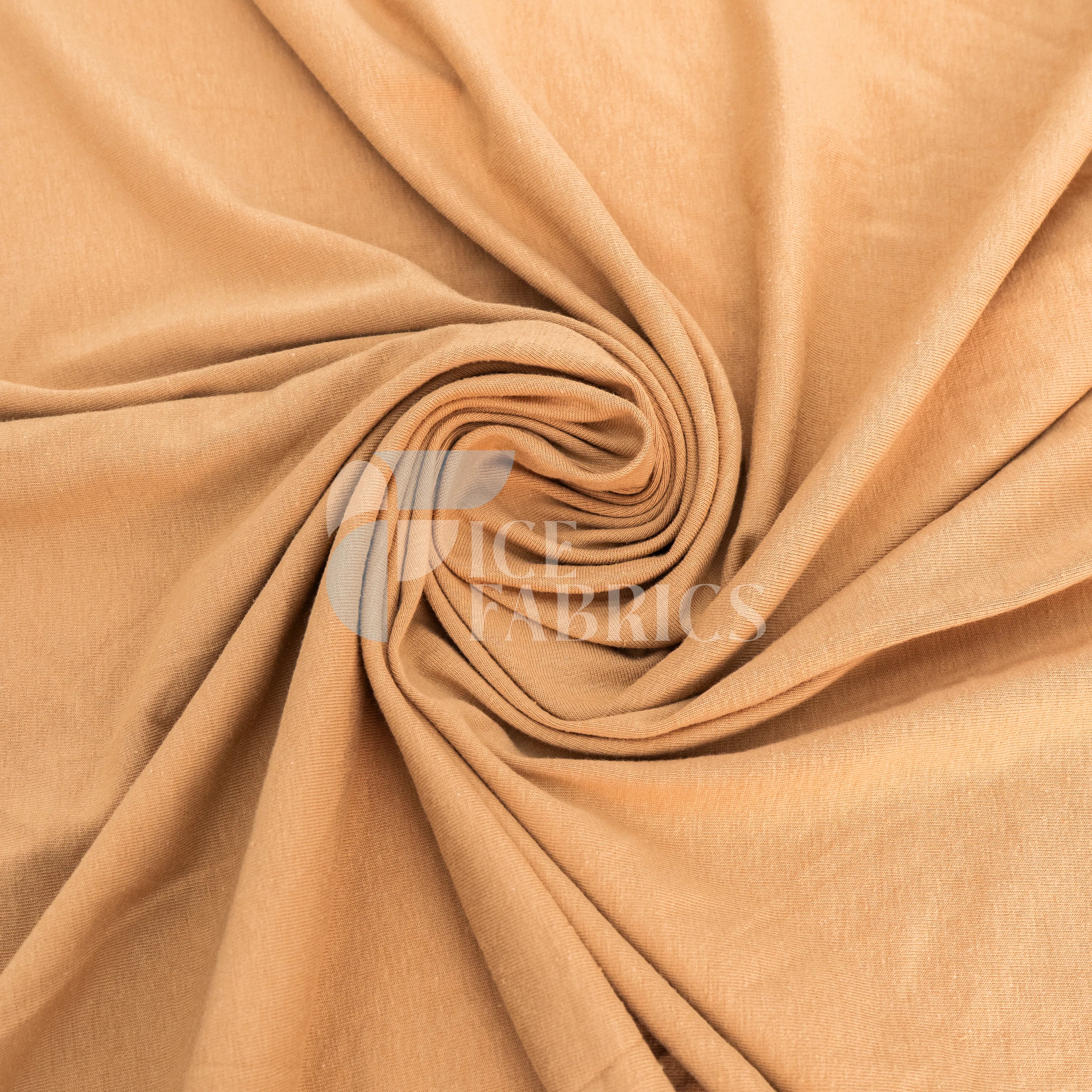 Beige Cotton Spandex Jersey Fabric | FlexCot