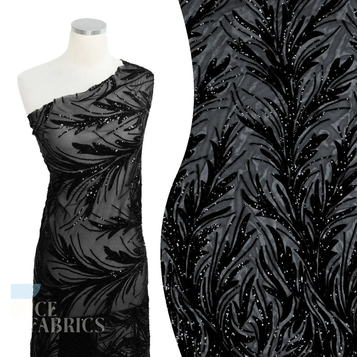 Flame 4 Way Stretch Sequin Spandex Fabric