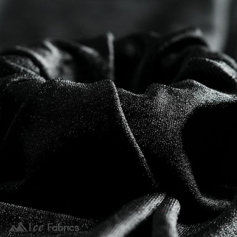 Ice Fabrics Stretch Velvet Fabric Soft and Smooth ICE FABRICS Black