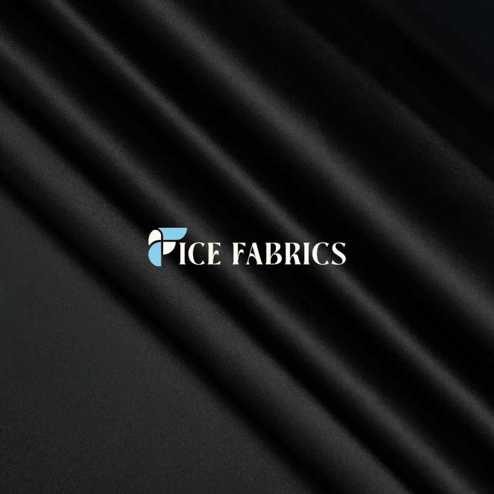 knee length dresses for ladies Black Luxury Silk Stretch Satin Fabric