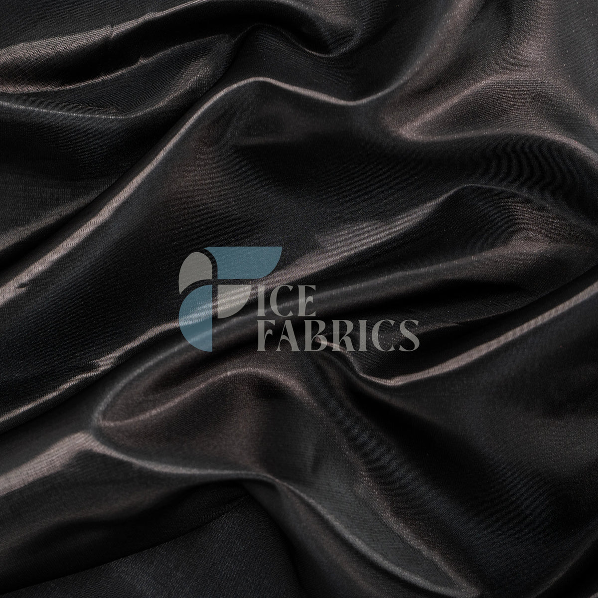 Black Silky Satin Fabric