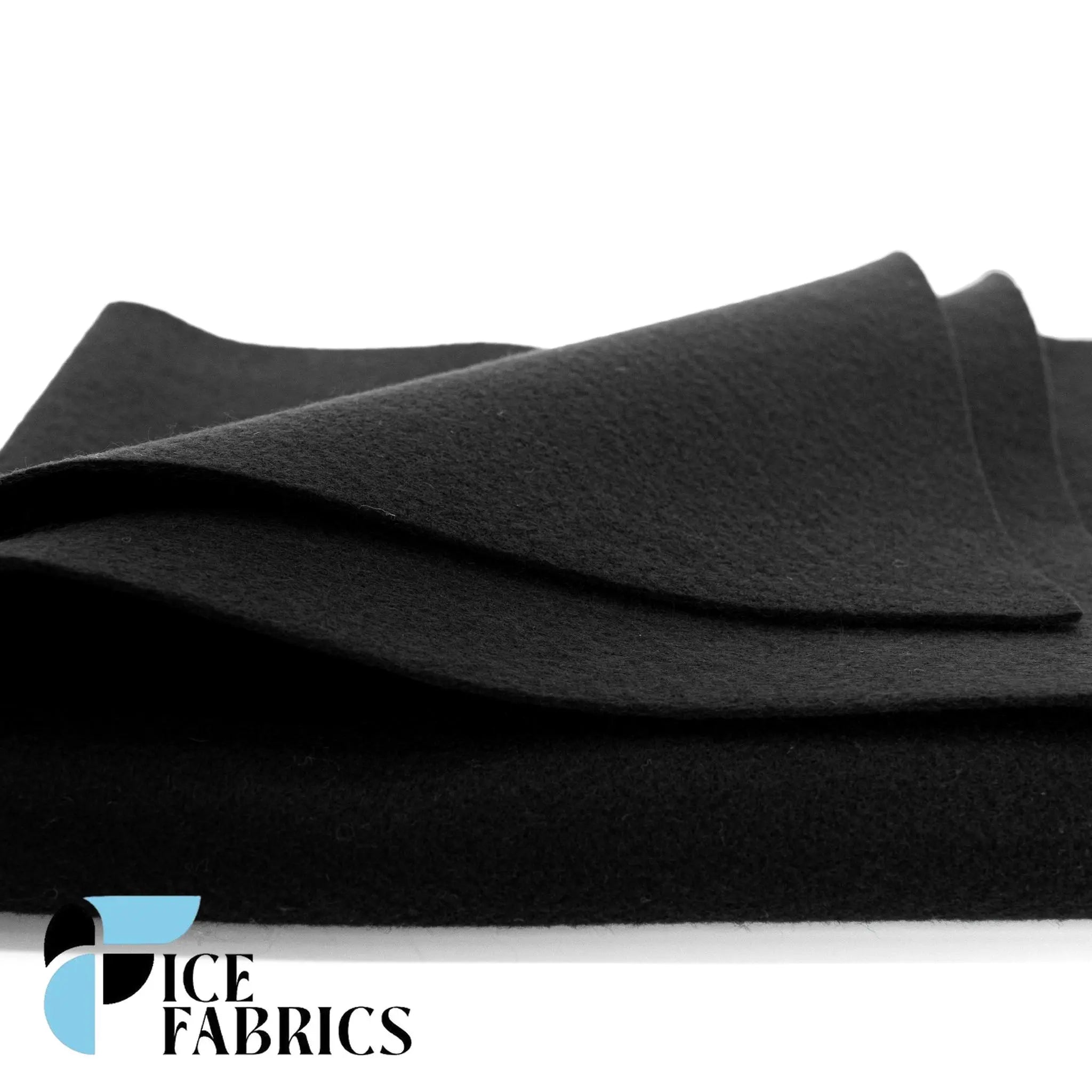 Black Acrylic Felt Fabric / 1.6mm Thick _ 72” WideICE FABRICSICE FABRICSBy The YardBlack Acrylic Felt Fabric / 1.6mm Thick _ 72” Wide ICE FABRICS