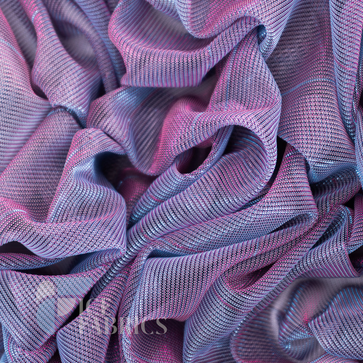 Metallic stretch mesh fabric