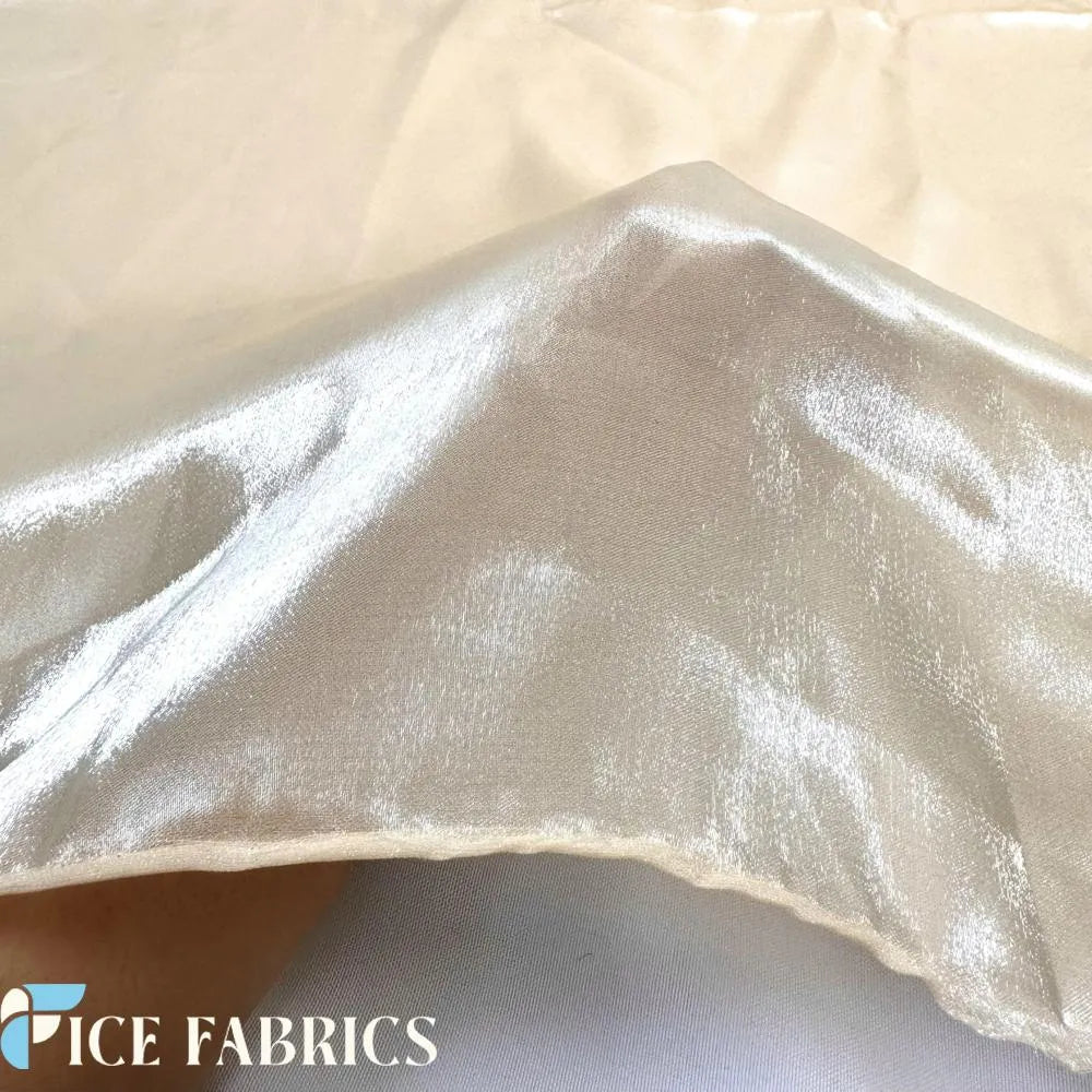 Blush Crystal Reflective Liquid Chiffon Fabric by the Yard