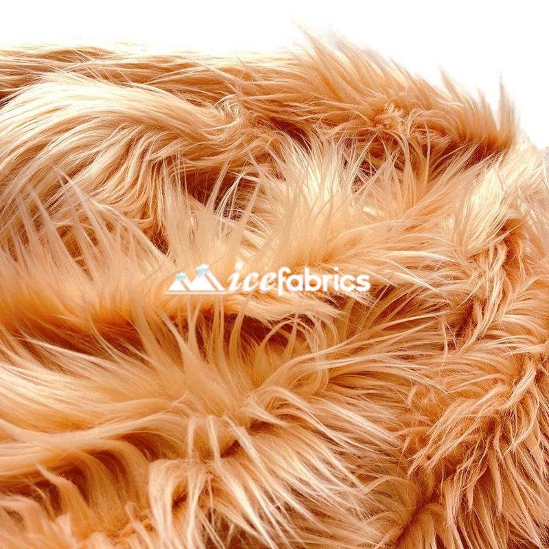 Blush Shaggy Mohair Faux Fur Upholstery Fabric